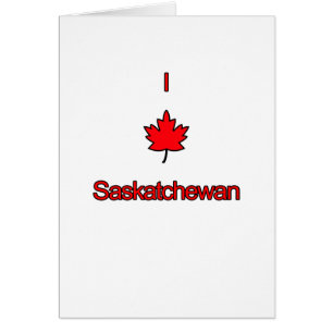 Cartão Eu amo Saskatchewan