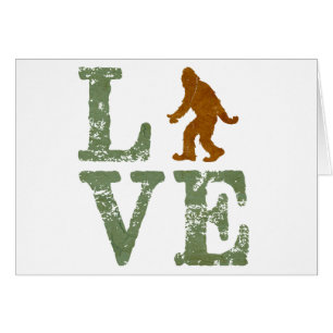 Cartão Eu amo Sasquatch