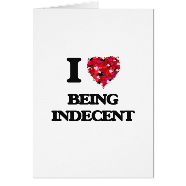 Cartão Eu amo ser indecente (Frente)