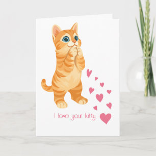 Cartão Eu Amo Seu Dia dos Namorados Kitty