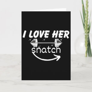 Cartão Eu Amo Seu Treino de Snatch Academia Fitness Dia d
