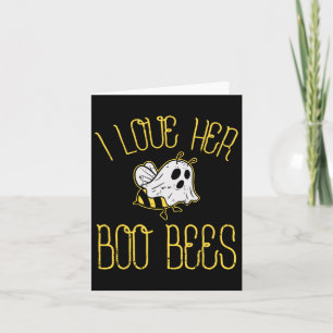 Cartão Eu Amo Seus Casais De Abelhas De Boo Halloween Cos
