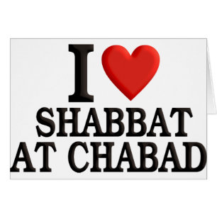 Cartão Eu amo Shabbat em Chabad