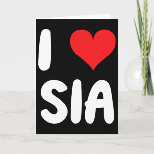 Cartão Eu Amo Sia - Coração
