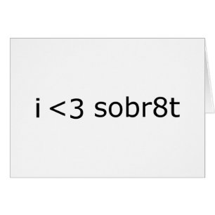 Cartão Eu Amo Sobriedade