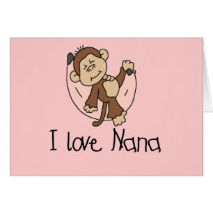 Cartão Eu amo t-shirt e presentes de Nana