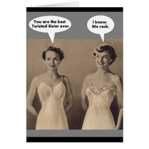 Cartão Eu amo tê-lo como minha irmã torcida