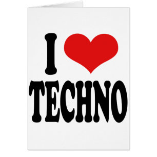 Cartão Eu amo Techno