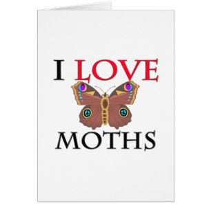 Cartão Eu amo traças