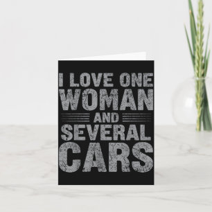 Cartão Eu Amo Uma Mulher e Vários Caras Engraçados de Car