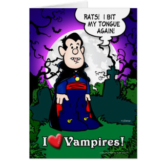 Cartão Eu Amo Vampiros