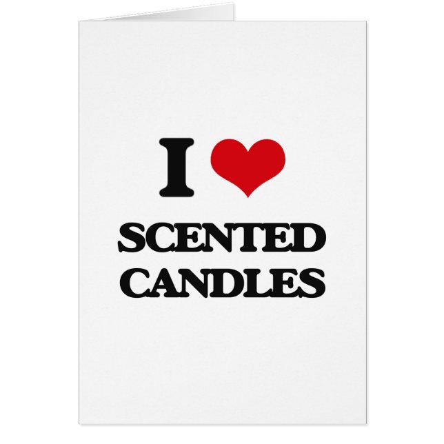 Cartão Eu amo velas Scented (Frente)