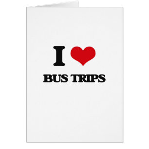 Cartão Eu amo viagens do ônibus