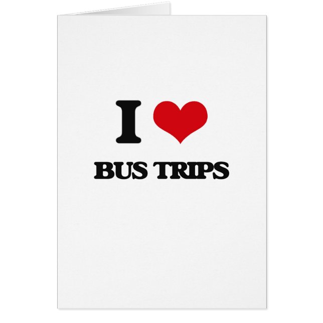 Cartão Eu amo viagens do ônibus (Frente)