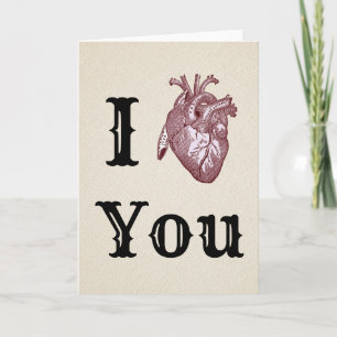Cartão Eu Amo Você Antigo