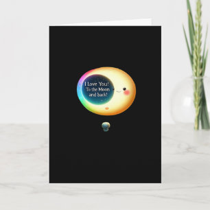 Cartão Eu Amo Você Até a Lua e de Volta Presente Romântic