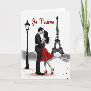 Cartão Eu Amo Você Carta de Casal Paris