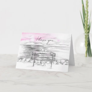 Cartão Eu Amo Você Dia de os namorados Lago Casal Navegan