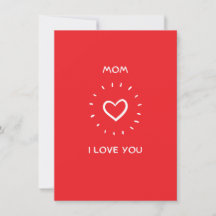 Cartão EU AMO VOCÊ MÃE