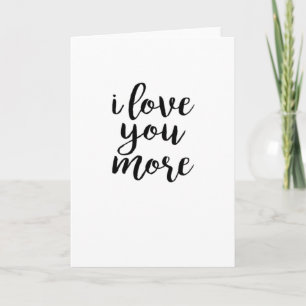 Cartão Eu Amo Você Mais Design de Amor Elegante