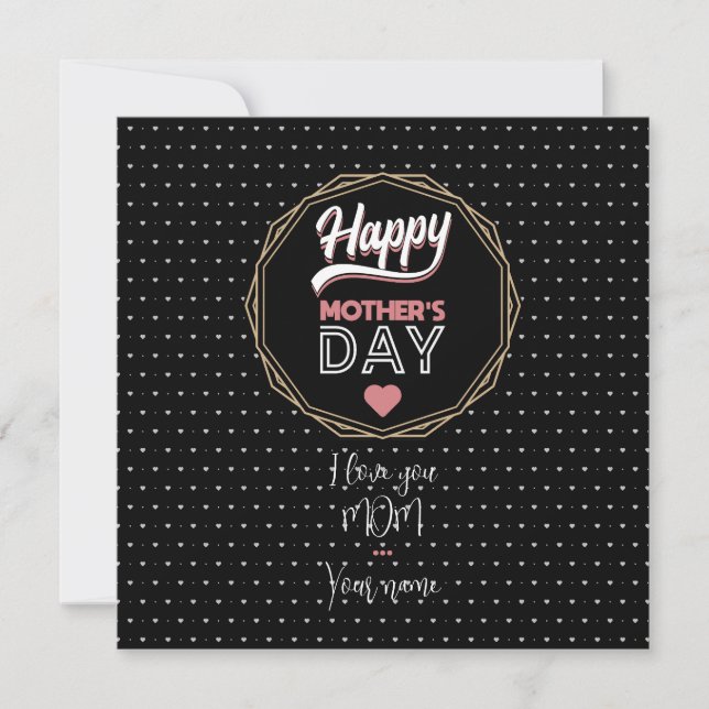 Cartão Eu amo você mamãe (Frente)