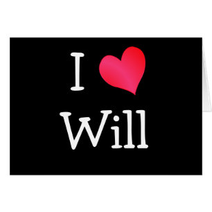 Cartão Eu Amo Will