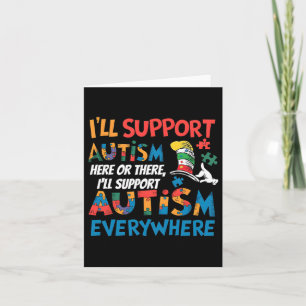 Cartão Eu Apoiarei o Teto da Consciência Autismo - Vésper