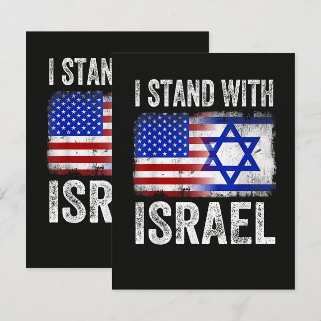 Cartão Eu apoio Israel (Frente/Verso)