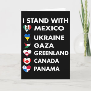 Cartão Eu Apoio O Canadá Groenlândia México Panamá Gaza U
