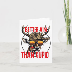 Cartão Eu Aponto Melhor que Cupido Caçando o Dia dos Namo
