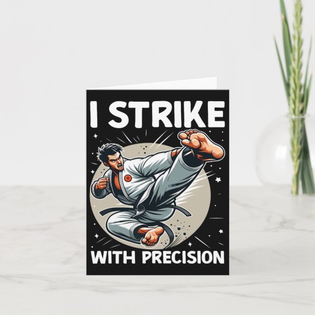 Cartão Eu Atingi Com As Artes Marciais Precision Karate M (Frente)
