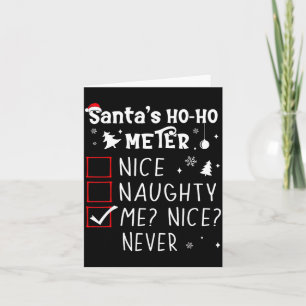 Cartão Eu Bonito Malicioso_ Bonito_ Nunca_ Lista de Natal