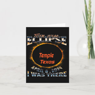 Cartão Eu Camisa Eclipse Solar Templo Texas Lá