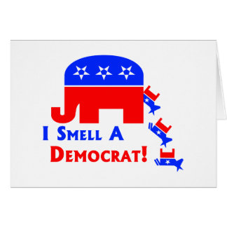 Cartão Eu cheiro uma Democrata