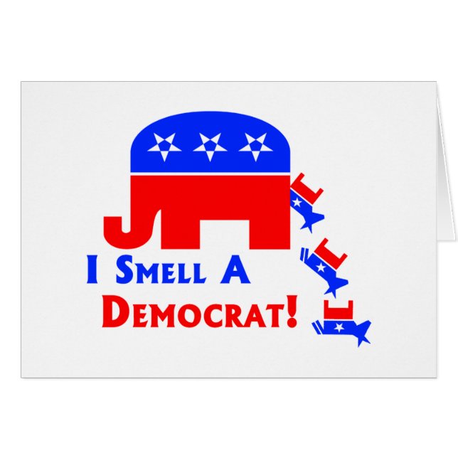Cartão Eu cheiro uma Democrata (Frente Horizontal)