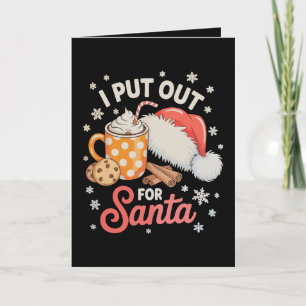 Cartão Eu Coloco Cookies Para Papai Noel Cacau Quente Nat