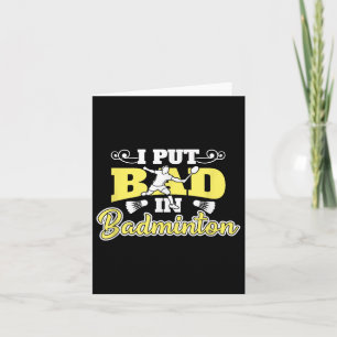 Cartão Eu Coloquei Mal Em Badminton
