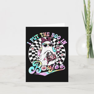 Cartão Eu Coloquei O Boo Em Boujee Fantasma Retro Zebra L