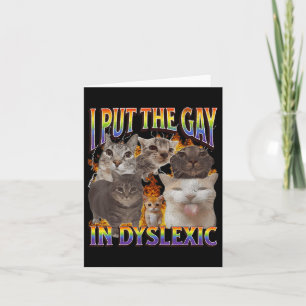 Cartão Eu Coloquei O Gay Em Memória De Gato Engraçado Dis