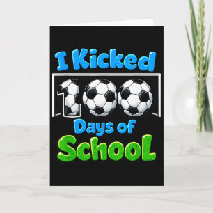 Cartão Eu Completei 100 Dias De Escola Futebol Meninos Ro
