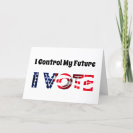 Cartão Eu Controle O Meu Futuro - Eu Voto