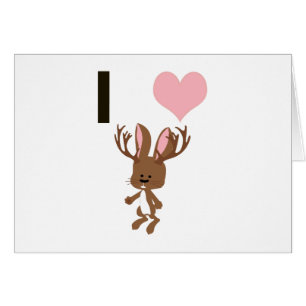 Cartão Eu coração Jackalope
