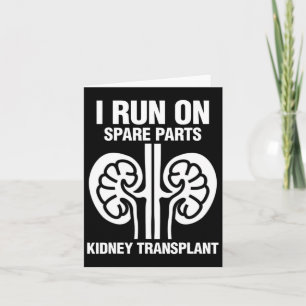 Cartão Eu corro no transplante renal de peças sobressalen