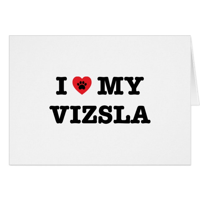 Cartão Eu Corto Meu Vizsla (Frente horizontal)