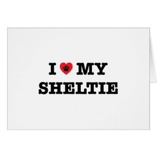 Cartão Eu Corto Minha Sheltie