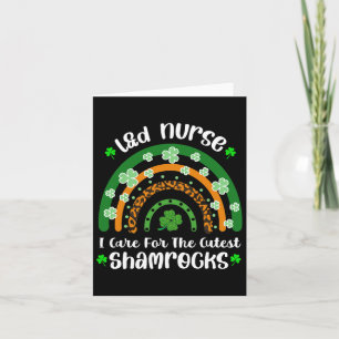 Cartão Eu Cuido Dos Shamrocks Mais Fofos Enfermeira do St
