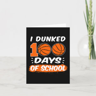 Cartão Eu Dava 100 Dias De Basquete Escolar