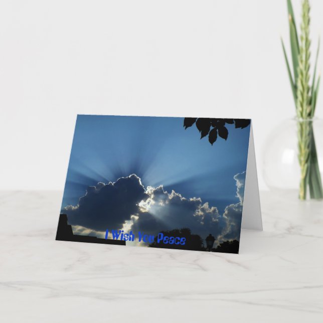 Cartão Eu Desejo-Te Paz (Frente)