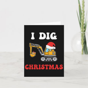 Cartão Eu Desenho Escavador De Natal Xmas Pjs Toddler Boy