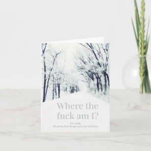 Cartão Eu devo estar perdido.